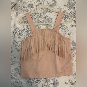 Tibi poplin slightly cropped tank size 2. Pinky-peach. Like new